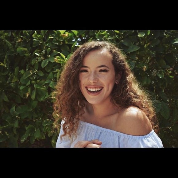 MICHAEL KORS Baby Blue Gingham Peasant Top - Picture 8 of 8